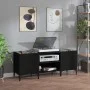 Schwarzer Plattenschrank aus Sperrholz, 121 x 38 x 48 cm von vidaXL, CD- und DVD-Speicher - Ref: Foro24-831934, Preis: 86,44 ...