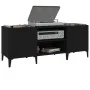 Schwarzer Plattenschrank aus Sperrholz, 121 x 38 x 48 cm von vidaXL, CD- und DVD-Speicher - Ref: Foro24-831934, Preis: 86,44 ...
