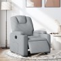 Sillón reclinable eléctrico tela gris claro