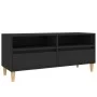 Schwarzer TV-Schrank aus Sperrholz, 100 x 34,5 x 44,5 cm von vidaXL, TV-Möbel - Ref: Foro24-831894, Preis: 72,45 €, Rabatt: %