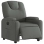 Sillón reclinable eléctrico de tela gris oscuro