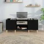 Schwarzer Plattenschrank aus Sperrholz, 121 x 38 x 48 cm von vidaXL, CD- und DVD-Speicher - Ref: Foro24-831926, Preis: 75,64 ...