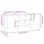 Schwarzer Plattenschrank aus Sperrholz, 121 x 38 x 48 cm von vidaXL, CD- und DVD-Speicher - Ref: Foro24-831926, Preis: 76,67 ...
