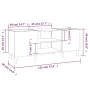 Schwarzer Plattenschrank aus Sperrholz, 121 x 38 x 48 cm von vidaXL, CD- und DVD-Speicher - Ref: Foro24-831926, Preis: 75,64 ...