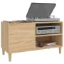 Mueble discos madera contrachapada roble sonoma 84,5x38x48 cm de vidaXL, Almacenamiento para CD y DVD - Ref: Foro24-831944, P...