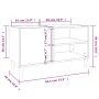 Mueble discos madera contrachapada roble sonoma 84,5x38x48 cm de vidaXL, Almacenamiento para CD y DVD - Ref: Foro24-831944, P...