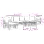 Gartenmöbel-Set 7-teilig und anthrazitgraue PE-Rattankissen von vidaXL, Outdoor-Sofas - Ref: Foro24-3186767, Preis: 573,27 €,...