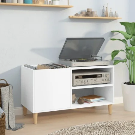 White plywood record cabinet 84.5x38x48 cm by vidaXL, CD and DVD storage - Ref: Foro24-831941, Price: 48,78 €, Discount: %