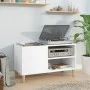 White plywood record cabinet 84.5x38x48 cm by vidaXL, CD and DVD storage - Ref: Foro24-831941, Price: 48,78 €, Discount: %