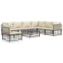 Gartenmöbel-Set 8 Stück und Kissen PE Rattan Anthrazit von vidaXL, Outdoor-Sofas - Ref: Foro24-3186768, Preis: 650,93 €, Raba...