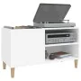 White plywood record cabinet 84.5x38x48 cm by vidaXL, CD and DVD storage - Ref: Foro24-831941, Price: 48,78 €, Discount: %