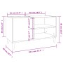Weißer Plattenschrank aus Sperrholz, 84,5 x 38 x 48 cm von vidaXL, CD- und DVD-Speicher - Ref: Foro24-831941, Preis: 49,56 €,...
