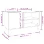 White plywood record cabinet 84.5x38x48 cm by vidaXL, CD and DVD storage - Ref: Foro24-831941, Price: 48,78 €, Discount: %