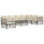 Gartenmöbel-Set 8 Stück und Kissen PE Rattan Anthrazit von vidaXL, Outdoor-Sofas - Ref: Foro24-3186768, Preis: 650,93 €, Raba...