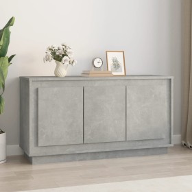 Concrete gray plywood sideboard 102x35x55 cm by vidaXL, Sideboards - Ref: Foro24-831889, Price: 97,49 €, Discount: %