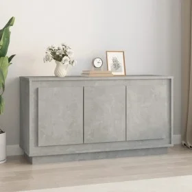 Concrete gray plywood sideboard 102x35x55 cm by vidaXL, Sideboards - Ref: Foro24-831889, Price: 104,73 €, Discount: %
