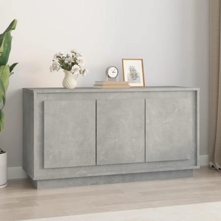 Betongraues Sperrholz-Sideboard 102x35x55 cm von vidaXL, Sideboards - Ref: Foro24-831889, Preis: 97,49 €, Rabatt: %