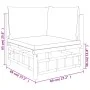 3-teiliges Gartenmöbel-Set aus Bambus mit dunkelgrauen Kissen von vidaXL, Gartensets - Ref: Foro24-3155236, Preis: 296,51 €, ...
