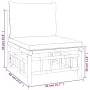 3-teiliges Gartenmöbel-Set aus Bambus mit dunkelgrauen Kissen von vidaXL, Gartensets - Ref: Foro24-3155236, Preis: 296,51 €, ...