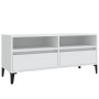 Weißer TV-Schrank aus Sperrholz, 100 x 34,5 x 44,5 cm von vidaXL, TV-Möbel - Ref: Foro24-831901, Preis: 68,29 €, Rabatt: %