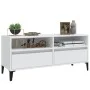 Weißer TV-Schrank aus Sperrholz, 100 x 34,5 x 44,5 cm von vidaXL, TV-Möbel - Ref: Foro24-831901, Preis: 67,25 €, Rabatt: %