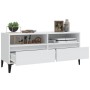 Weißer TV-Schrank aus Sperrholz, 100 x 34,5 x 44,5 cm von vidaXL, TV-Möbel - Ref: Foro24-831901, Preis: 68,29 €, Rabatt: %