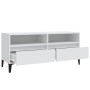 Weißer TV-Schrank aus Sperrholz, 100 x 34,5 x 44,5 cm von vidaXL, TV-Möbel - Ref: Foro24-831901, Preis: 68,29 €, Rabatt: %