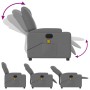 Sillón reclinable de masaje eléctrico tela gris oscuro