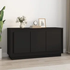 Schwarzes Sperrholz-Sideboard 102x35x55 cm von vidaXL, Sideboards - Ref: Foro24-831886, Preis: 102,09 €, Rabatt: %