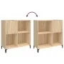 Mueble discos madera contrachapada roble Sonoma 84,5x38x89 cm de vidaXL, Almacenamiento para CD y DVD - Ref: Foro24-832000, P...