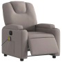 Sillón reclinable de masaje eléctrico tela gris taupe