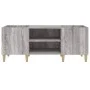 Sonoma gray plywood record cabinet 121x38x48cm by vidaXL, CD and DVD storage - Ref: Foro24-831931, Price: 65,42 €, Discount: %