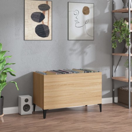 Sperrholz-Scheibenmöbel Sonoma Eiche 74,5x38x48 cm von vidaXL, CD- und DVD-Speicher - Ref: Foro24-831968, Preis: 38,84 €, Rab...