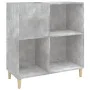 Mueble discos madera contrachapada gris hormigón 84,5x38x89 cm de vidaXL, Almacenamiento para CD y DVD - Ref: Foro24-831993, ...