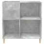 Mueble discos madera contrachapada gris hormigón 84,5x38x89 cm de vidaXL, Almacenamiento para CD y DVD - Ref: Foro24-831993, ...