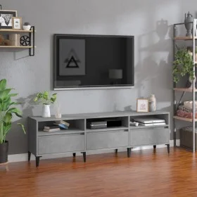 Mueble de TV madera contrachapada gris hormigón 150x30x44,5 cm de vidaXL, Muebles TV - Ref: Foro24-831921, Precio: 89,75 €, D...
