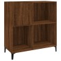 Plywood oak brown record cabinet 84.5x38x89 cm by vidaXL, CD and DVD storage - Ref: Foro24-832004, Price: 89,23 €, Discount: %