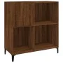 Plywood oak brown record cabinet 84.5x38x89 cm by vidaXL, CD and DVD storage - Ref: Foro24-832004, Price: 87,81 €, Discount: %