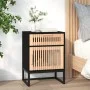 Nachttisch aus schwarzem Eisen und Sperrholz, 40 x 30 x 55,5 cm von vidaXL, Nachttische - Ref: Foro24-352093, Preis: 67,25 €,...