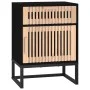 Nachttisch aus schwarzem Eisen und Sperrholz, 40 x 30 x 55,5 cm von vidaXL, Nachttische - Ref: Foro24-352093, Preis: 67,25 €,...