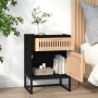 Nachttisch aus schwarzem Eisen und Sperrholz, 40 x 30 x 55,5 cm von vidaXL, Nachttische - Ref: Foro24-352093, Preis: 68,28 €,...