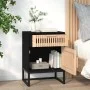 Nachttisch aus schwarzem Eisen und Sperrholz, 40 x 30 x 55,5 cm von vidaXL, Nachttische - Ref: Foro24-352093, Preis: 67,25 €,...