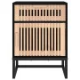 Nachttisch aus schwarzem Eisen und Sperrholz, 40 x 30 x 55,5 cm von vidaXL, Nachttische - Ref: Foro24-352093, Preis: 67,25 €,...
