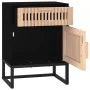 Nachttisch aus schwarzem Eisen und Sperrholz, 40 x 30 x 55,5 cm von vidaXL, Nachttische - Ref: Foro24-352093, Preis: 67,25 €,...