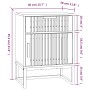 Nachttisch aus schwarzem Eisen und Sperrholz, 40 x 30 x 55,5 cm von vidaXL, Nachttische - Ref: Foro24-352093, Preis: 68,28 €,...