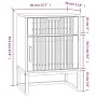 Nachttisch aus schwarzem Eisen und Sperrholz, 40 x 30 x 55,5 cm von vidaXL, Nachttische - Ref: Foro24-352093, Preis: 67,25 €,...
