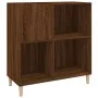 Mueble discos madera contrachapada roble marrón 84,5x38x89 cm de vidaXL, Almacenamiento para CD y DVD - Ref: Foro24-831996, P...
