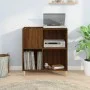 Mueble discos madera contrachapada roble marrón 84,5x38x89 cm de vidaXL, Almacenamiento para CD y DVD - Ref: Foro24-831996, P...