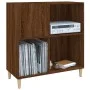 Mueble discos madera contrachapada roble marrón 84,5x38x89 cm de vidaXL, Almacenamiento para CD y DVD - Ref: Foro24-831996, P...