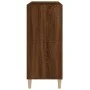 Mueble discos madera contrachapada roble marrón 84,5x38x89 cm de vidaXL, Almacenamiento para CD y DVD - Ref: Foro24-831996, P...